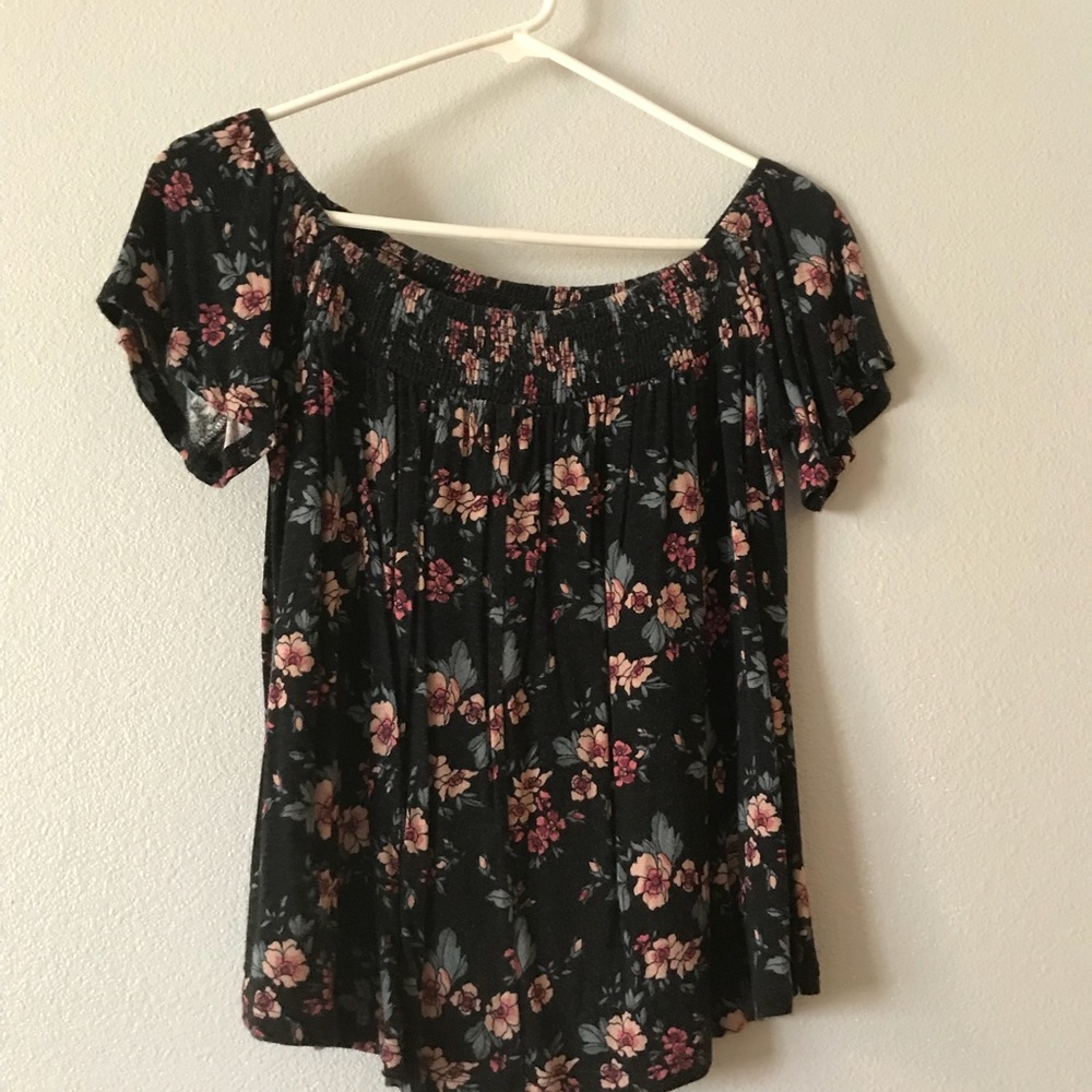off the shoulder floral top